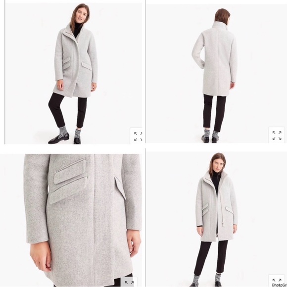 J. Crew Light Gray Pea Coat - Picture 2 of 10
